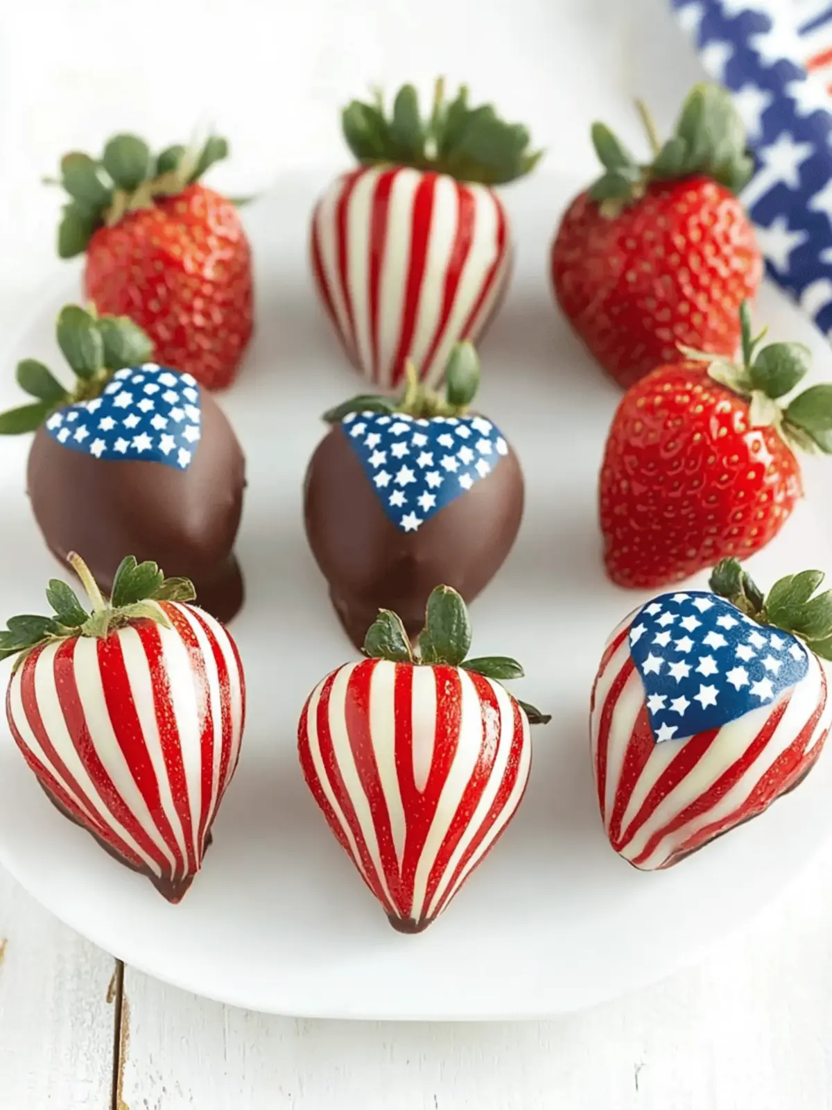 Patriotic Chocolate-Covered Strawberries