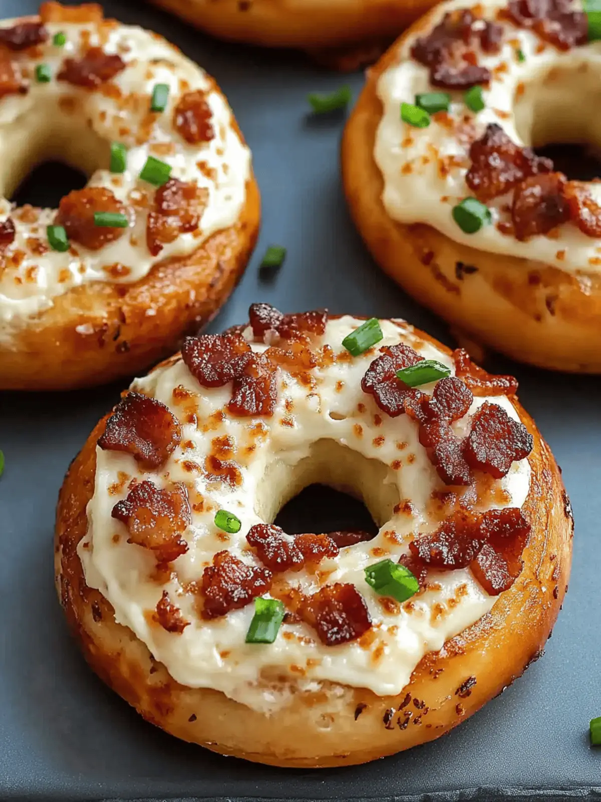 Bacon Cream Cheese Bagels