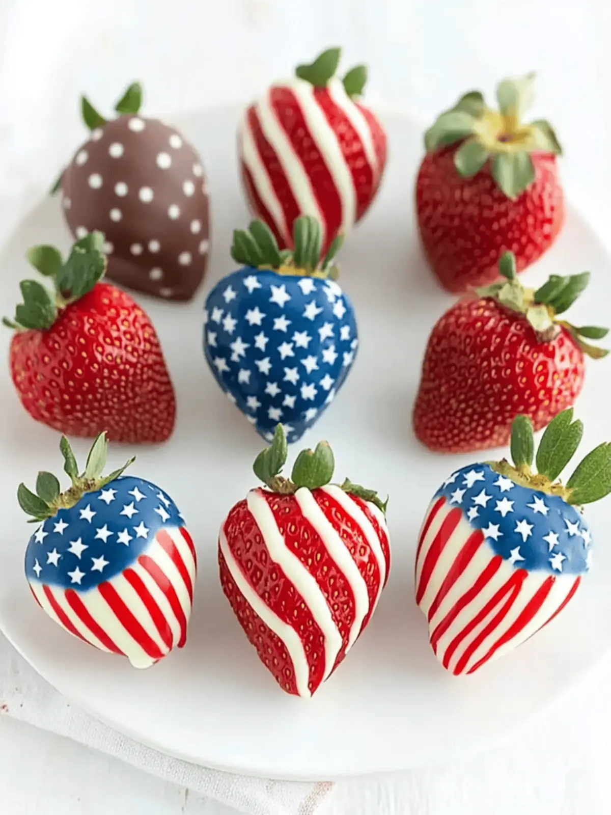 Patriotic Chocolate-Covered Strawberries