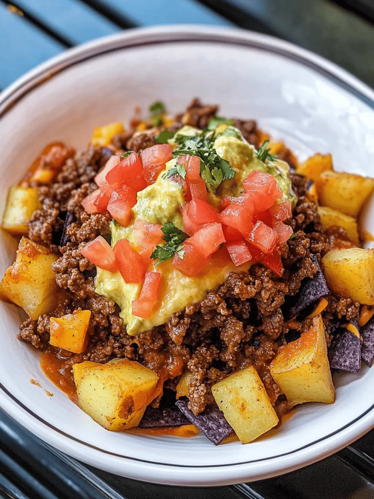 Ground Beef and Potato Taco Bowl