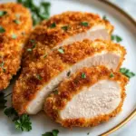 Crispy Panko Parmesan Crusted Chicken Breasts