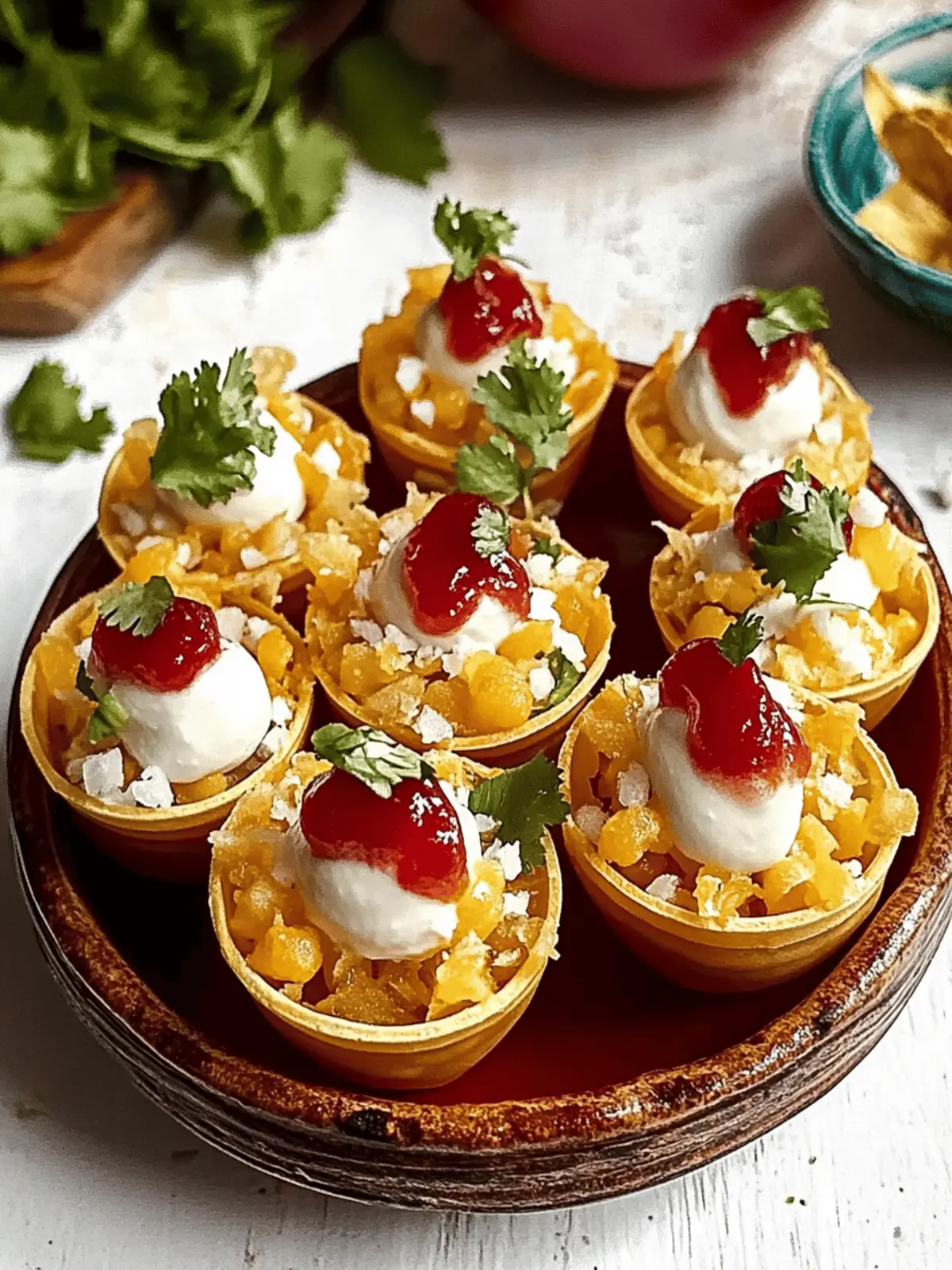 Papdi Chaat Appetizer Cups