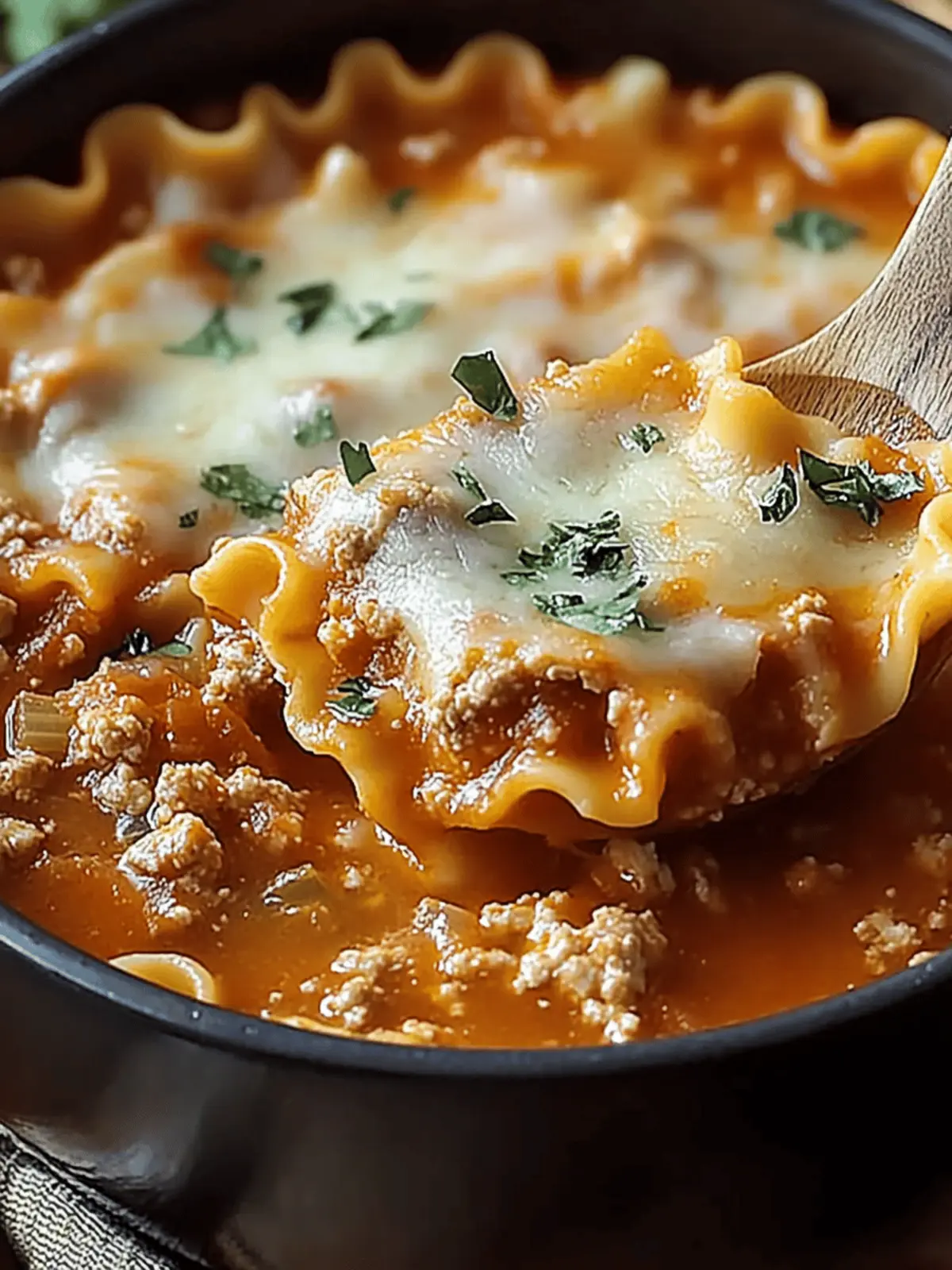 Crock Pot Lasagna Soup