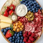 Healthy Red White and Blue Charcuterie Board