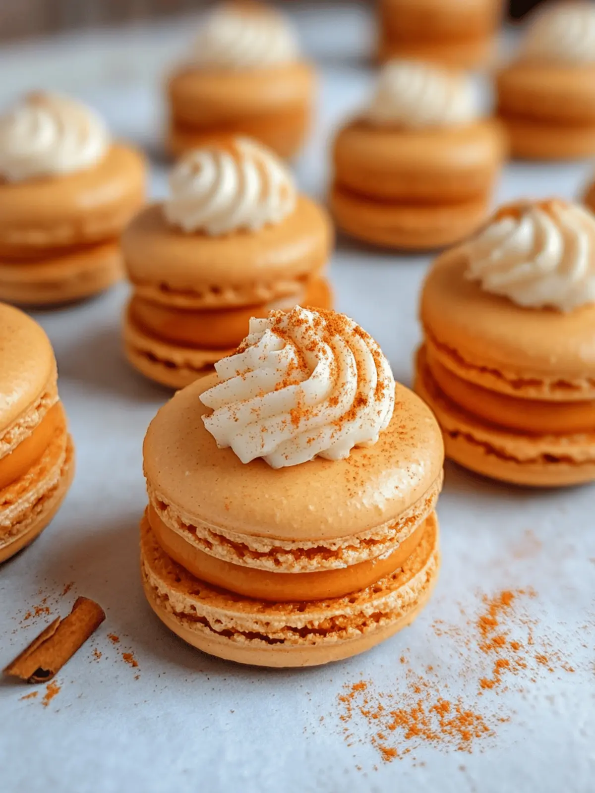 Pumpkin Pie Macarons