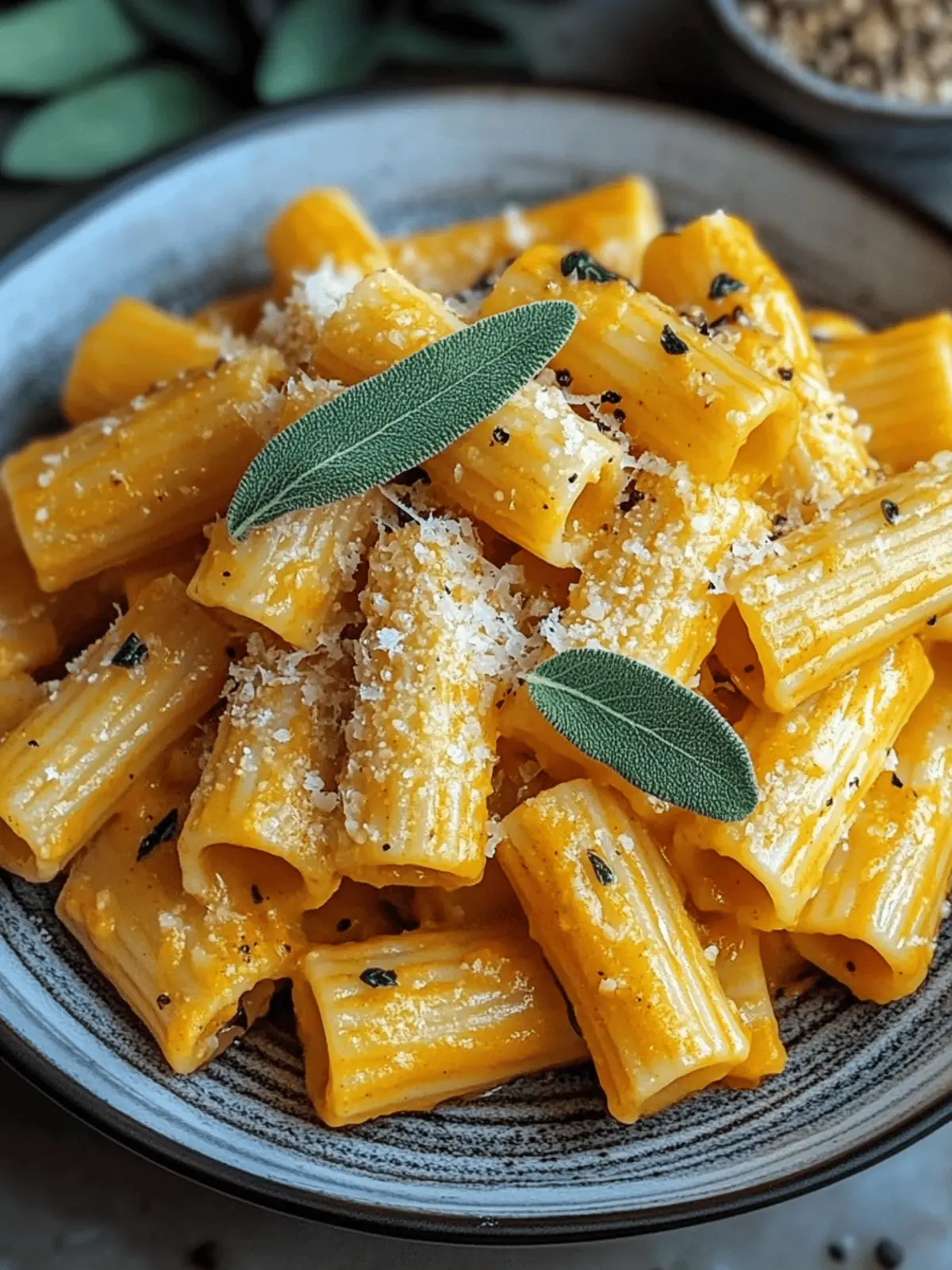Pumpkin Sage Rigatoni