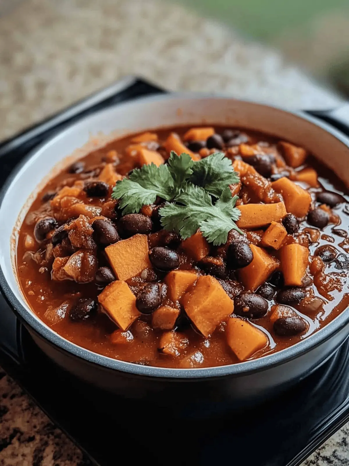Cozy Up with Sweet Potato & Black Bean Vegetarian Chili 2 Sweet Potato & Black Bean Vegetarian Chili