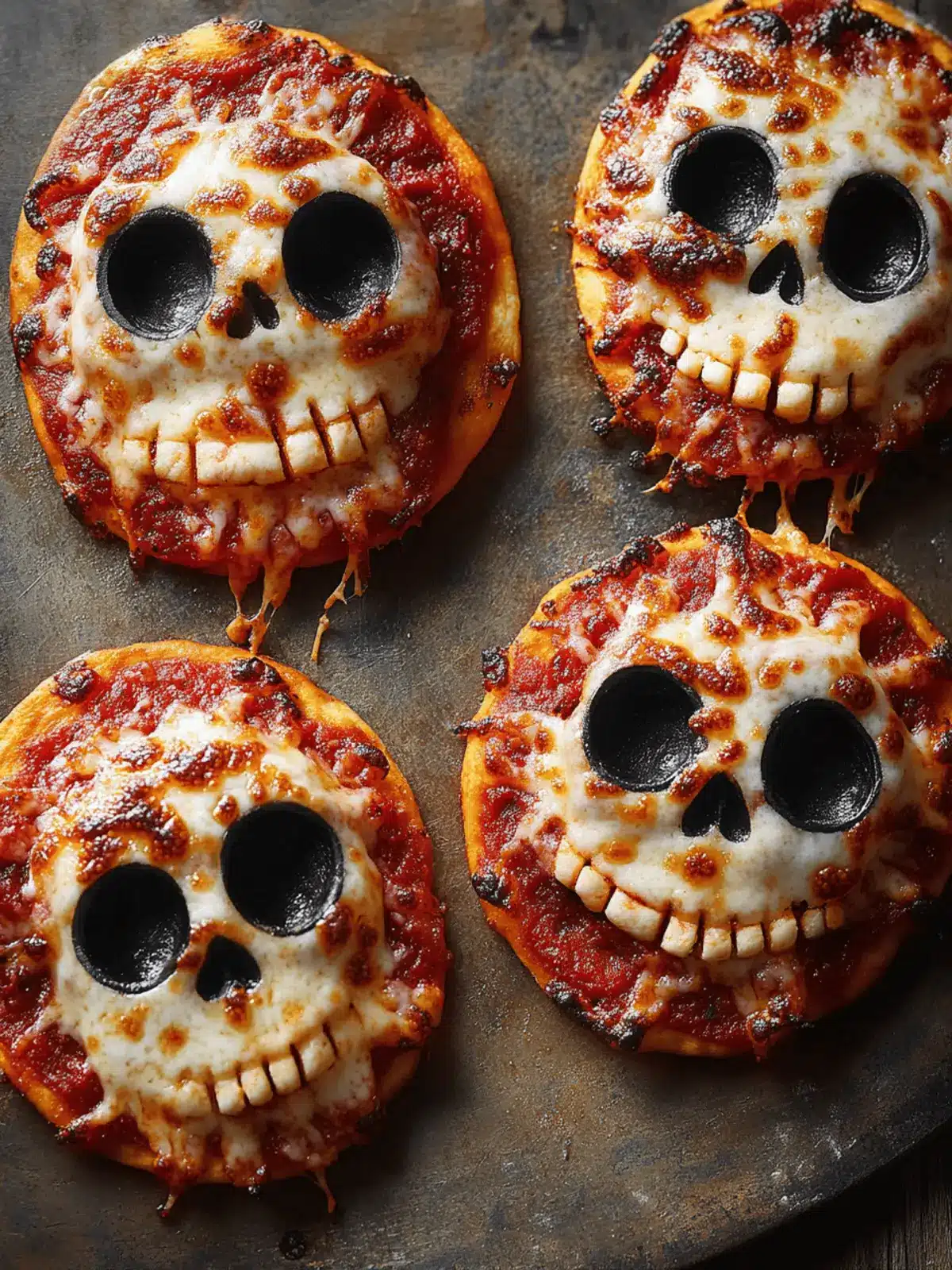 Spooktacular Halloween Pizza Skulls