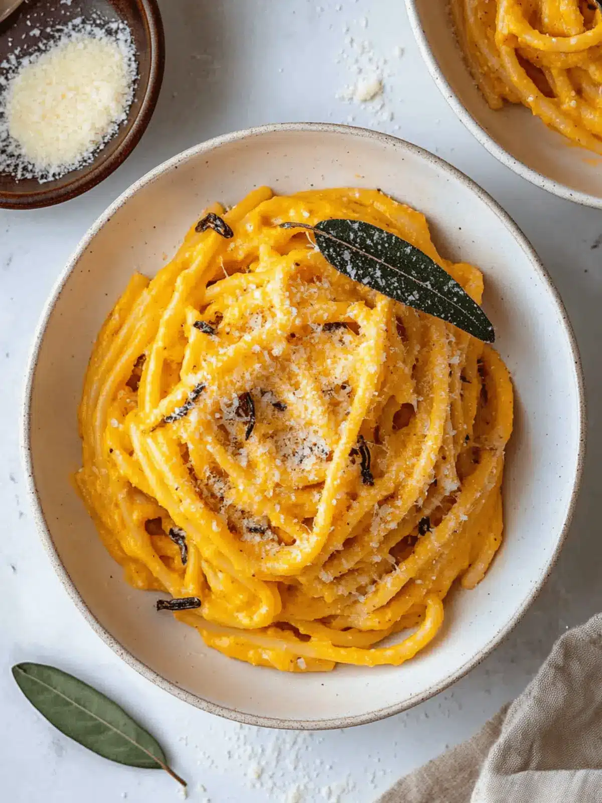 Pumpkin Ricotta Pasta