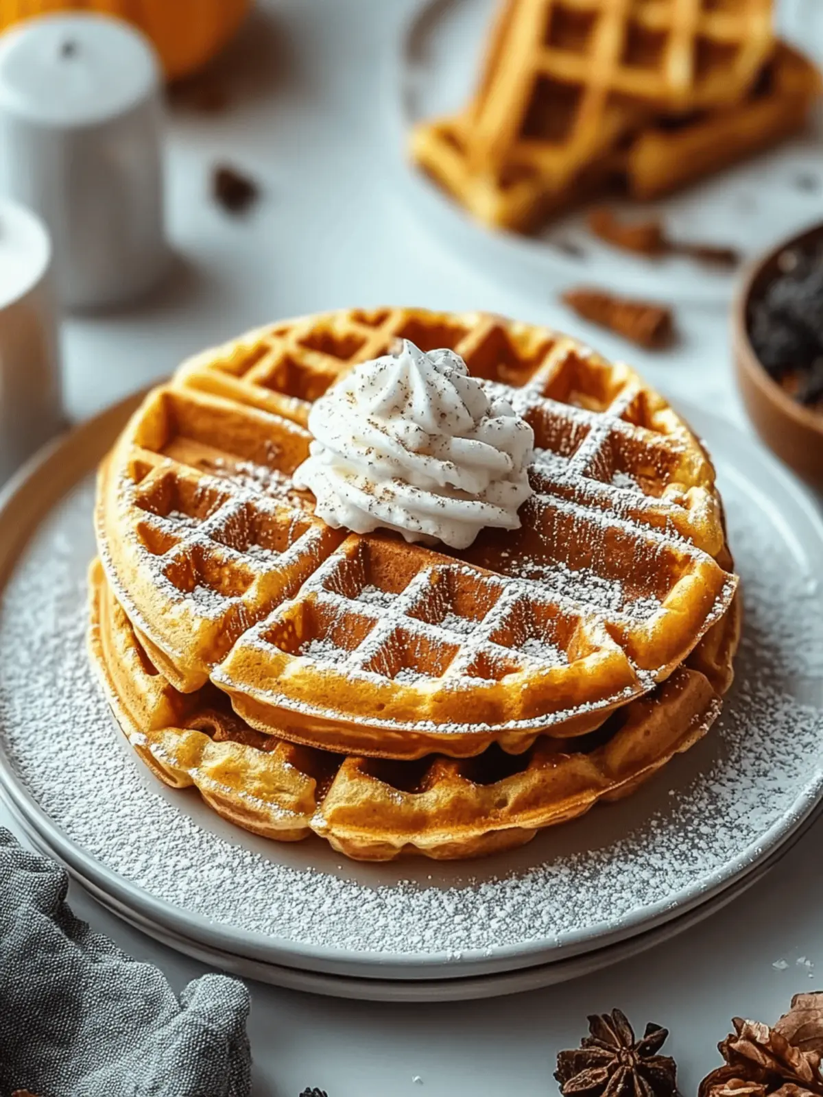 Pumpkin Chai Spice Waffles