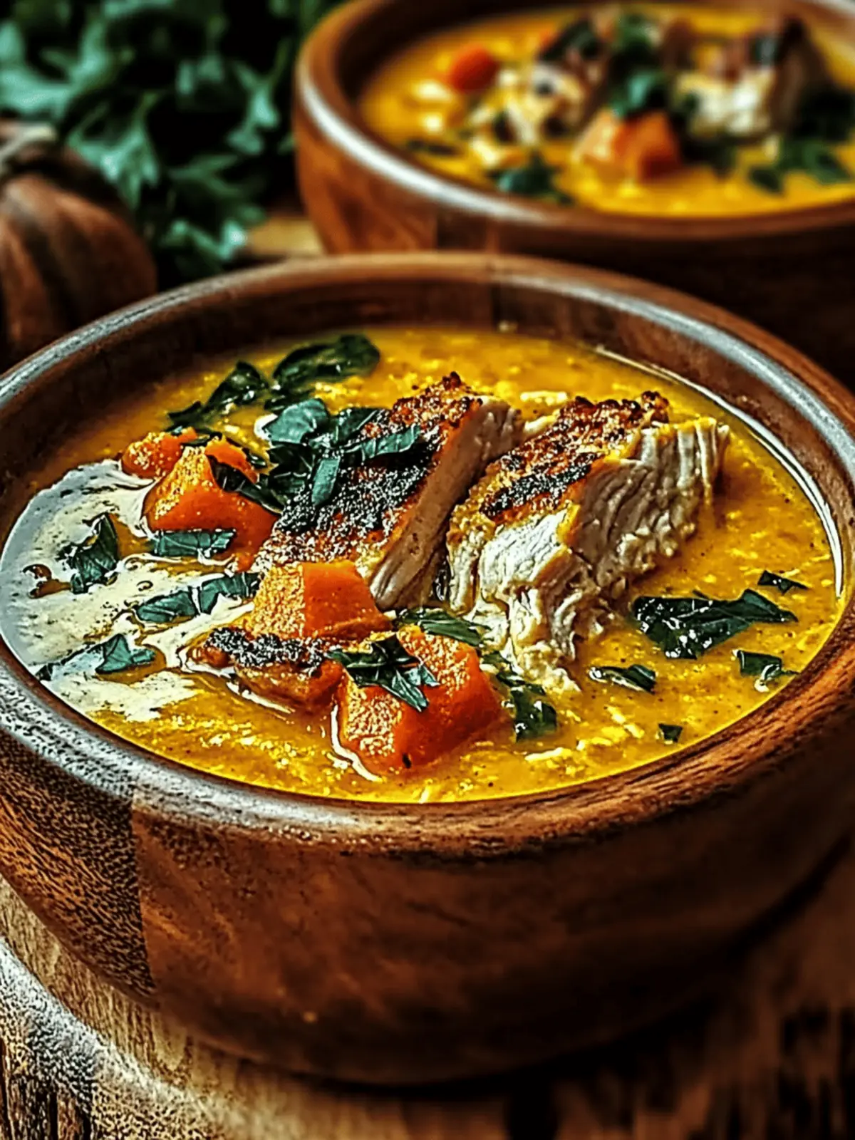 Creamy Pumpkin Chicken Soup