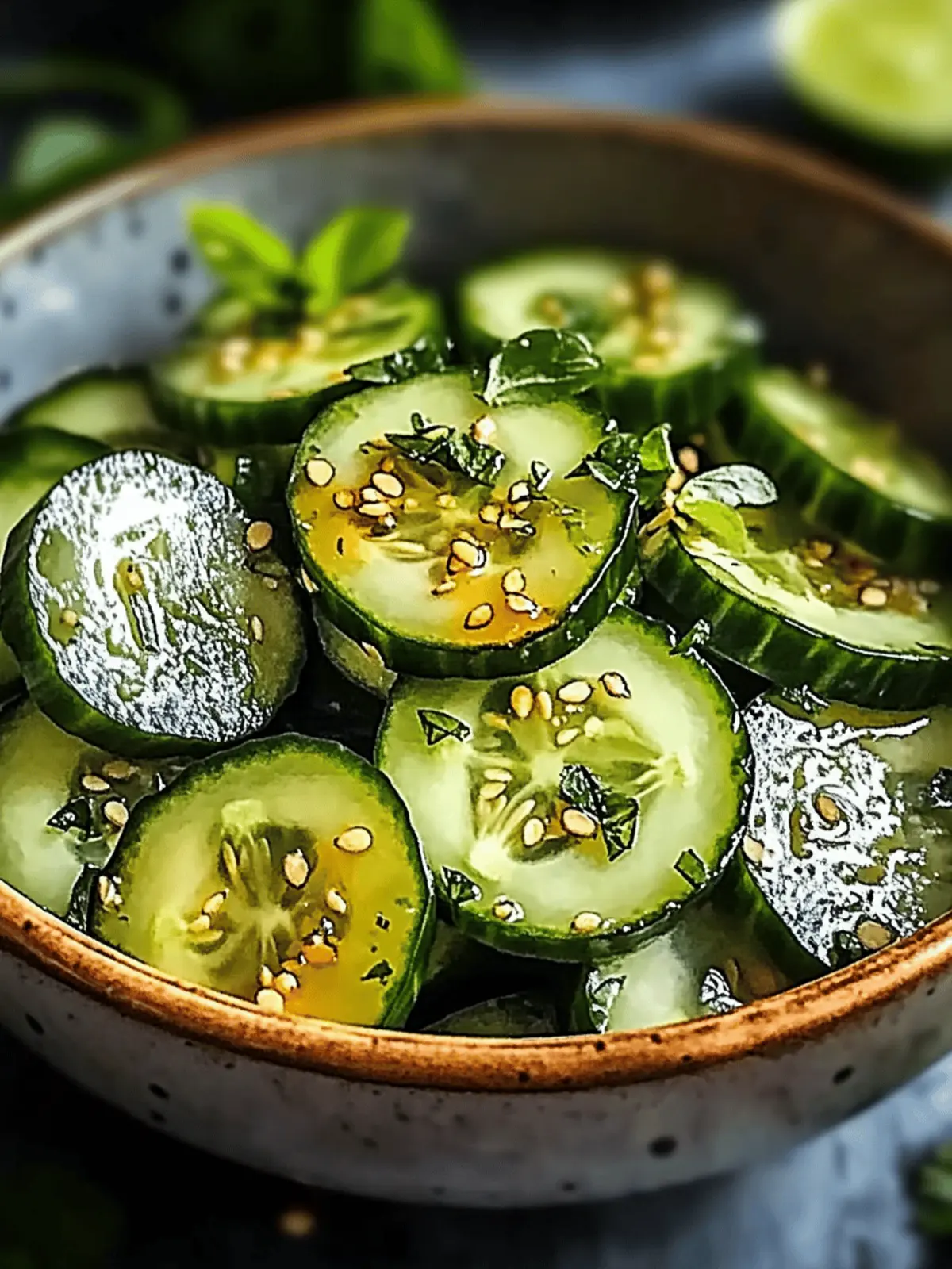 Honey Lime Cucumber Salad