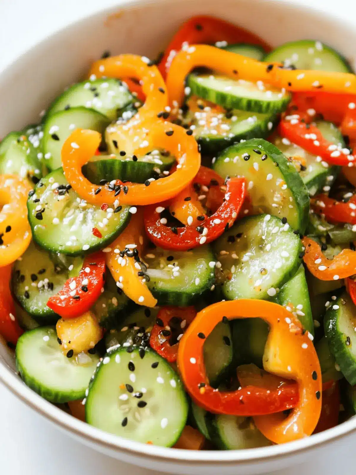 Crisp Cucumber Sweet Pepper Salad for a Fresh Flavor Boost 2 Cucumber Sweet Pepper Salad