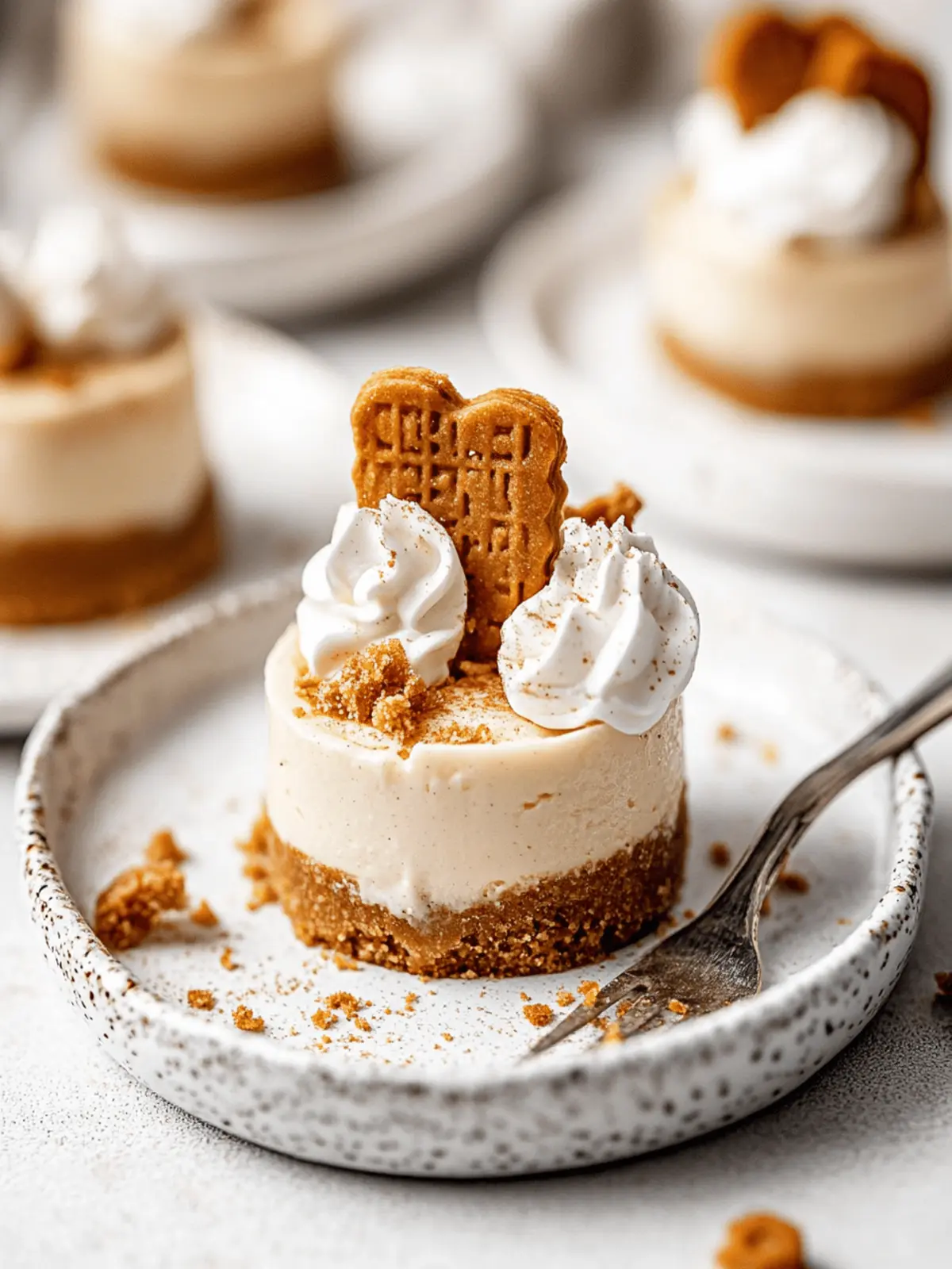 No Bake Mini Biscoff Cheesecakes