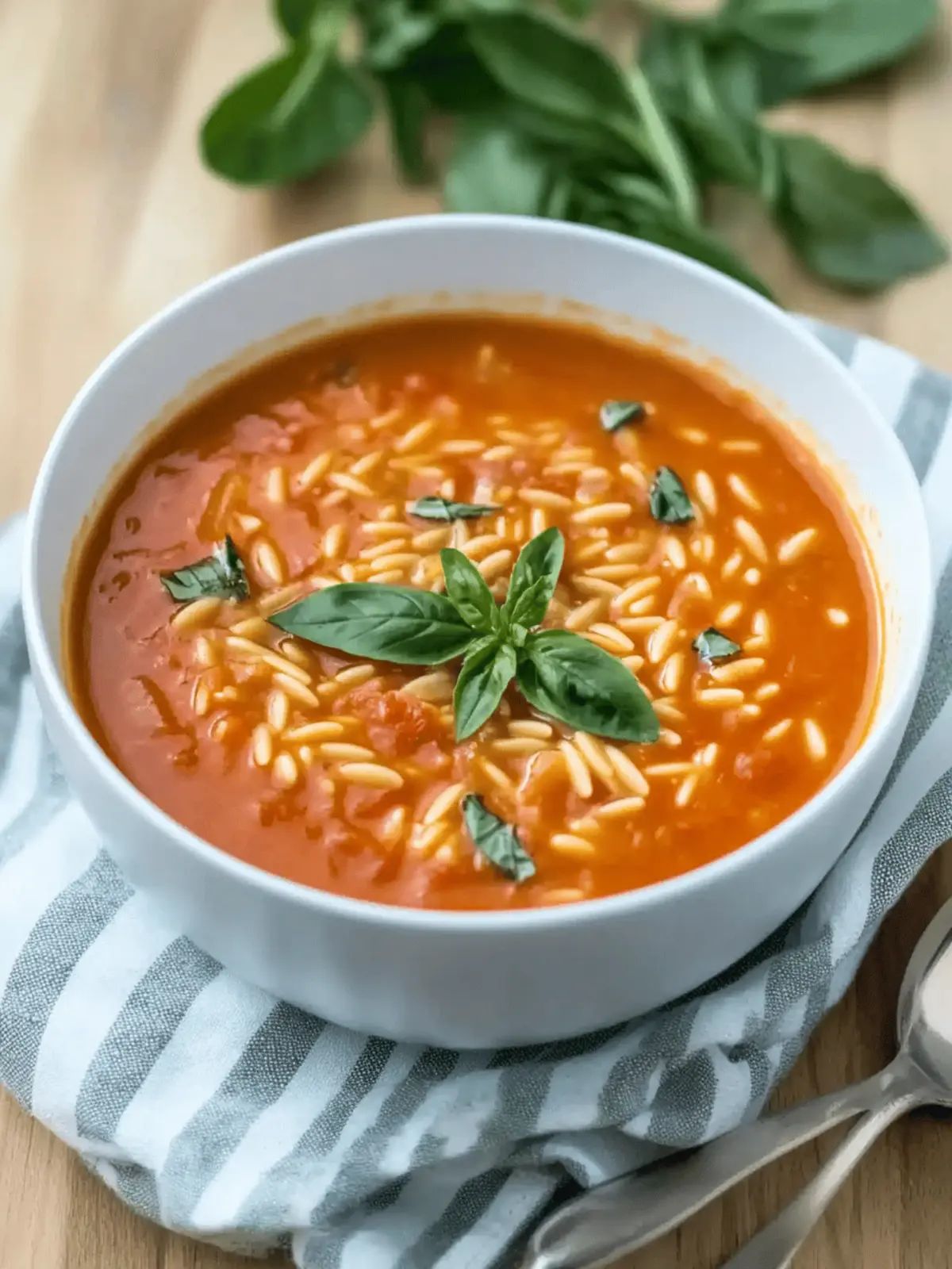 Hearty Tomato Orzo Soup