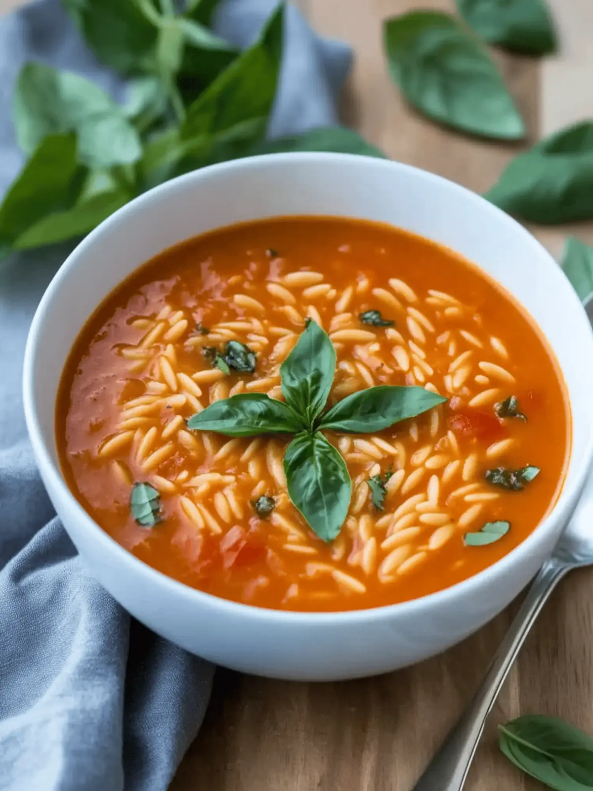 Hearty Tomato Orzo Soup