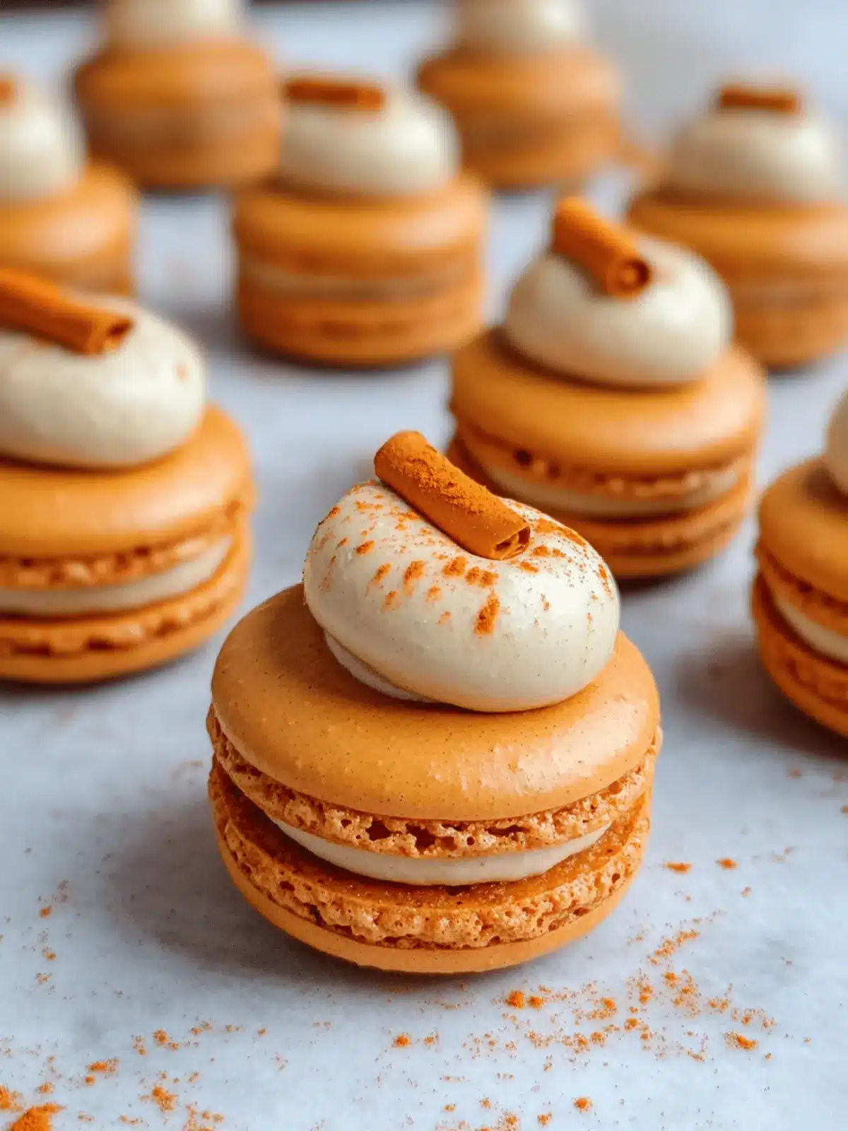 Pumpkin Pie Macarons