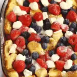 Red White and Blue French Toast Bake