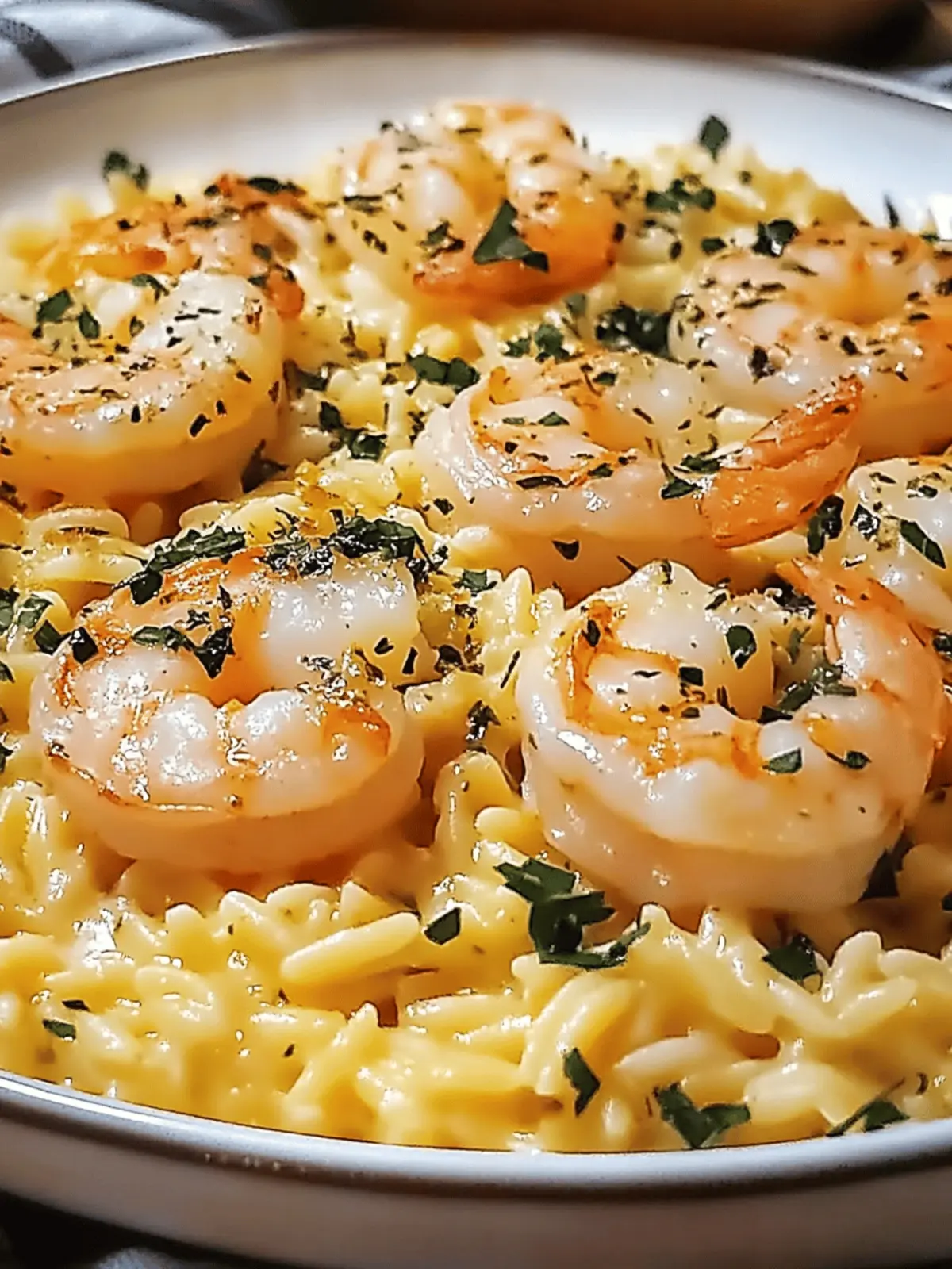 One Pan Parmesan Orzo with Shrimp