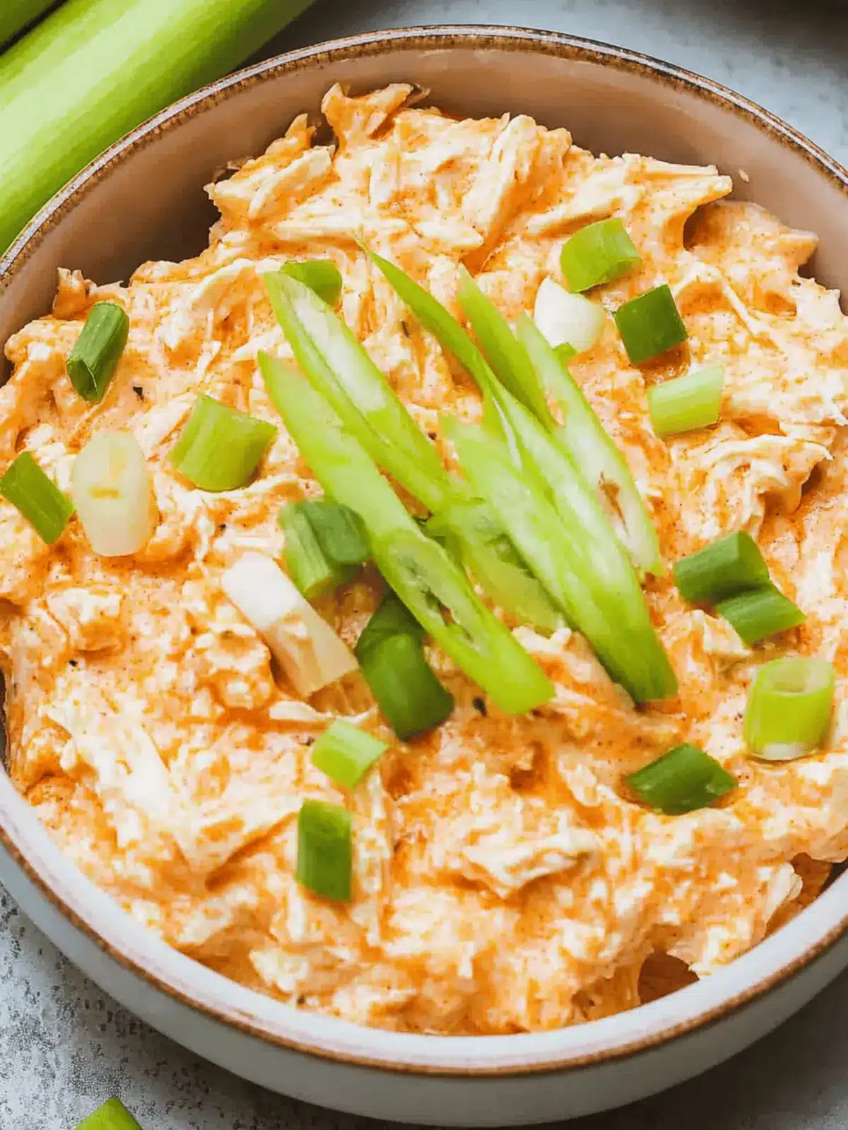 High Protein Buffalo Chicken Dip