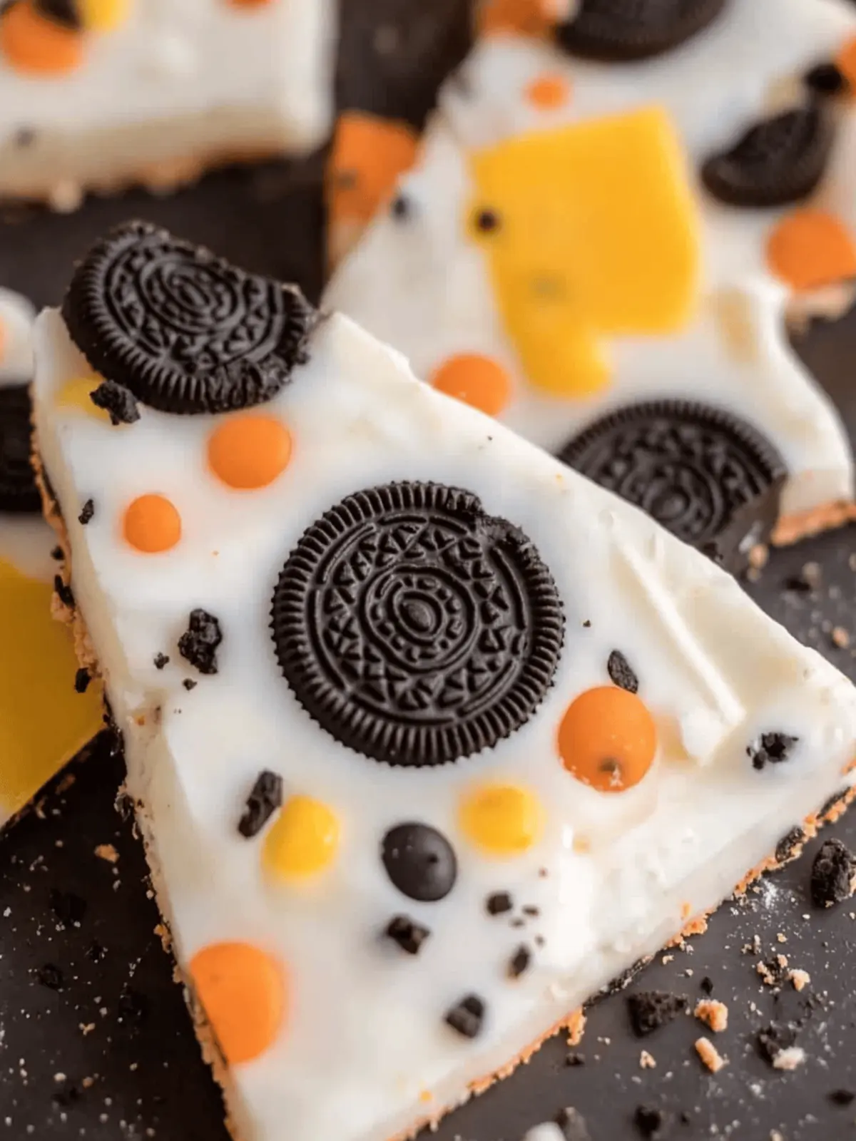 White Chocolate Halloween Oreo Bark