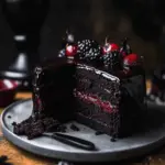 Black Velvet Halloween Cake