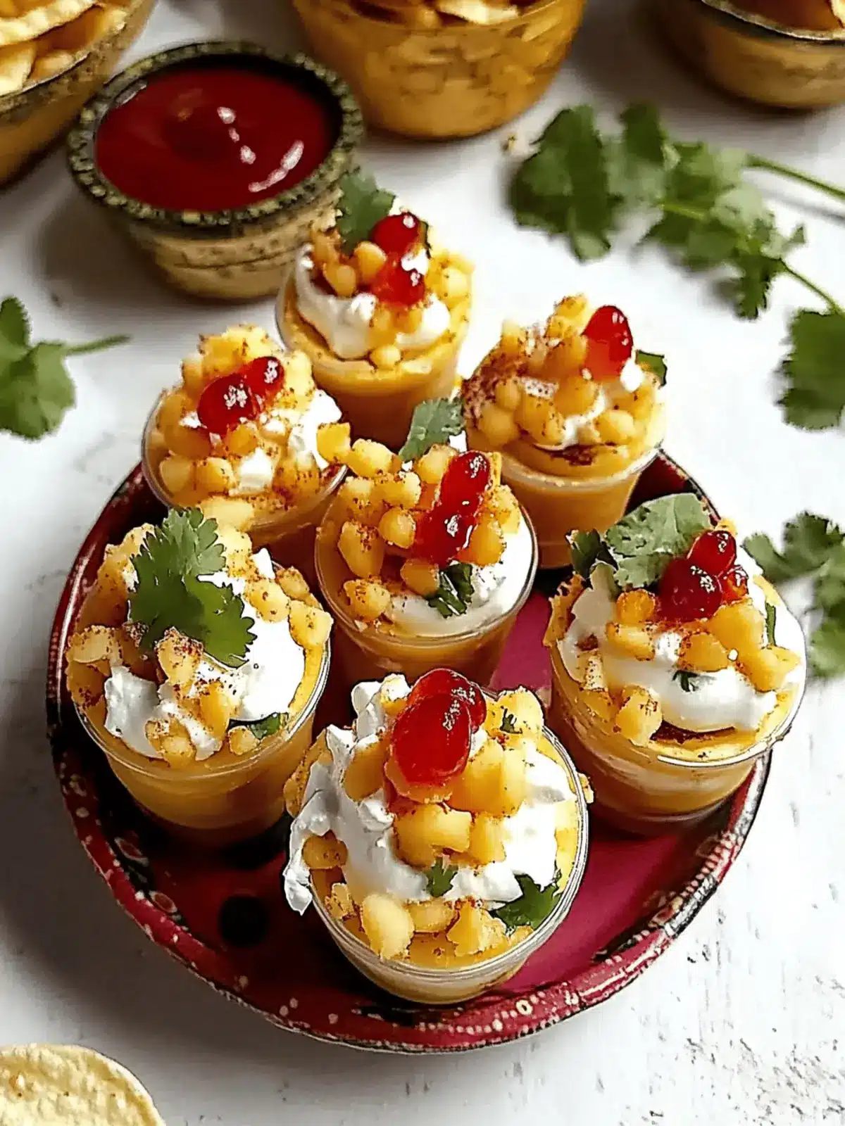 Papdi Chaat Appetizer Cups