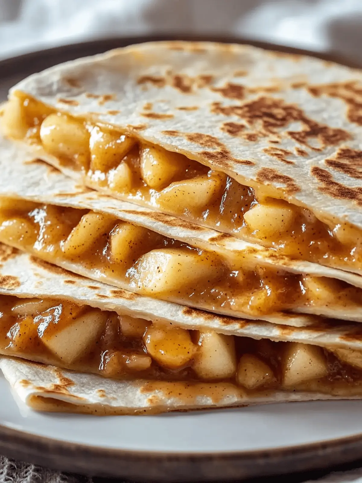 Apple Cinnamon Breakfast Quesadillas