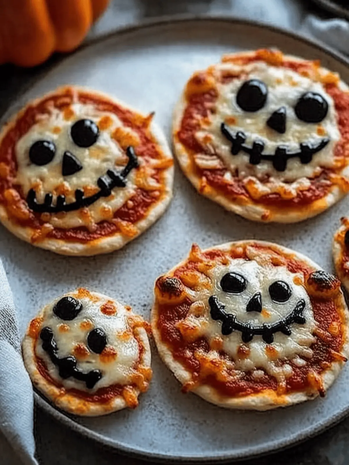 Mini Halloween Pizzas