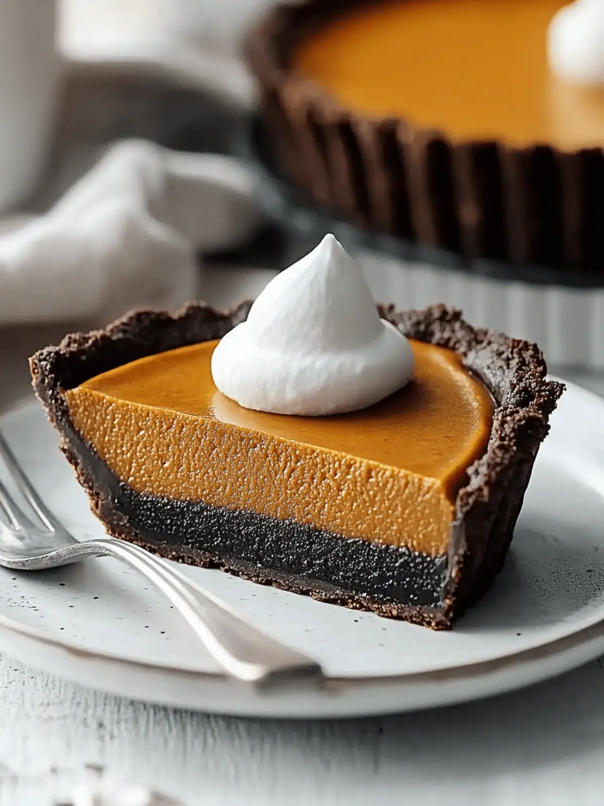 Dark Chocolate Pumpkin Tart