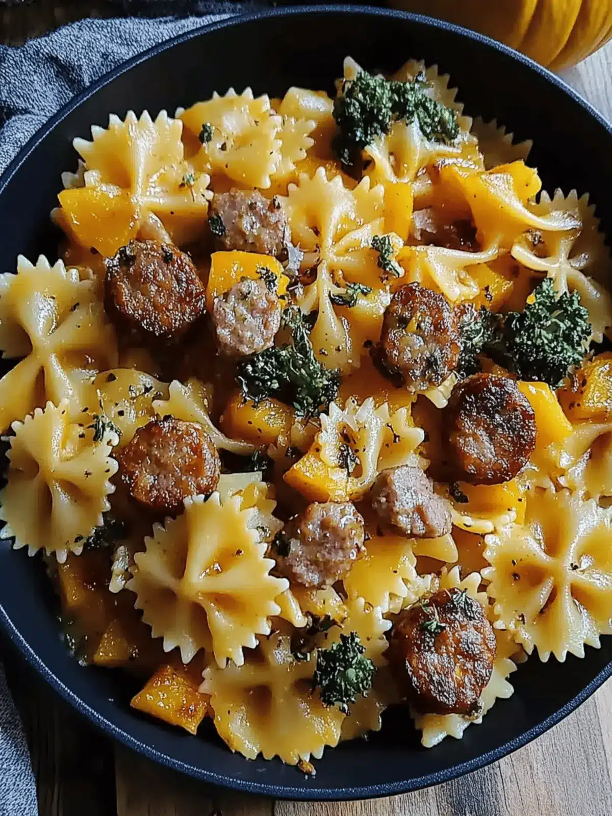 Autumn Sausage Pasta Squash