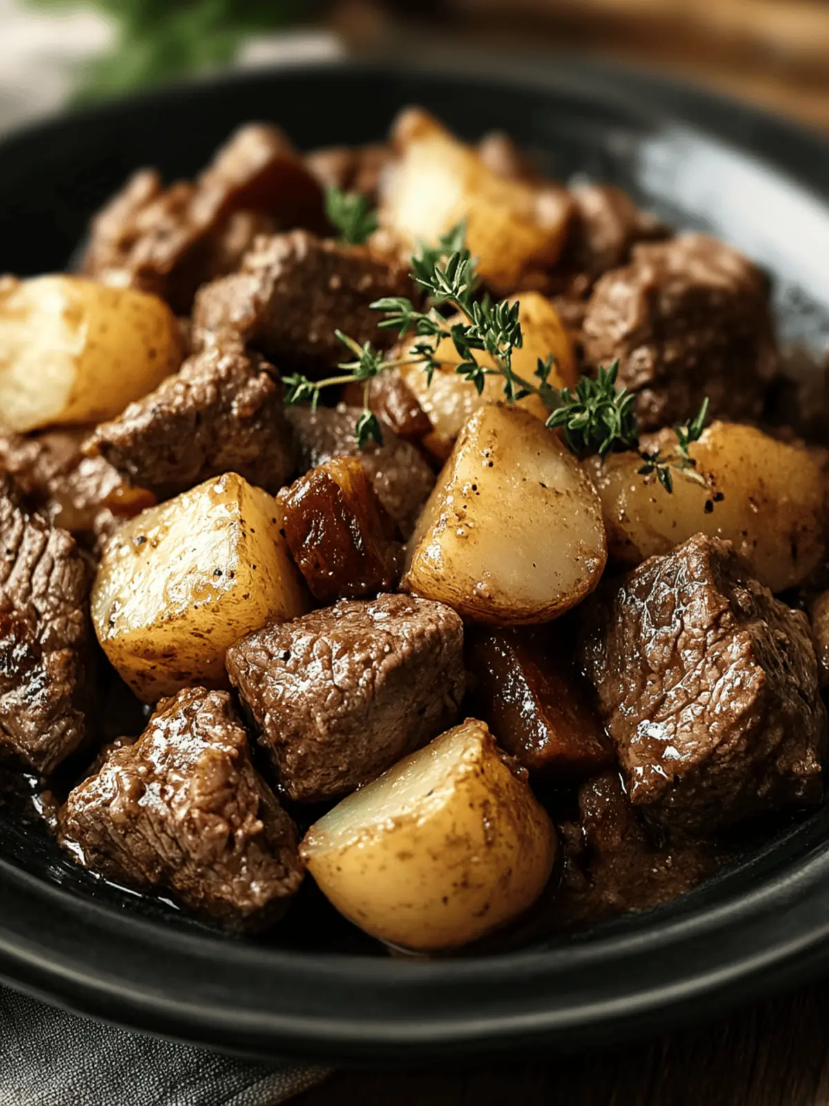 Crockpot Loaded Steak and Potato Bake