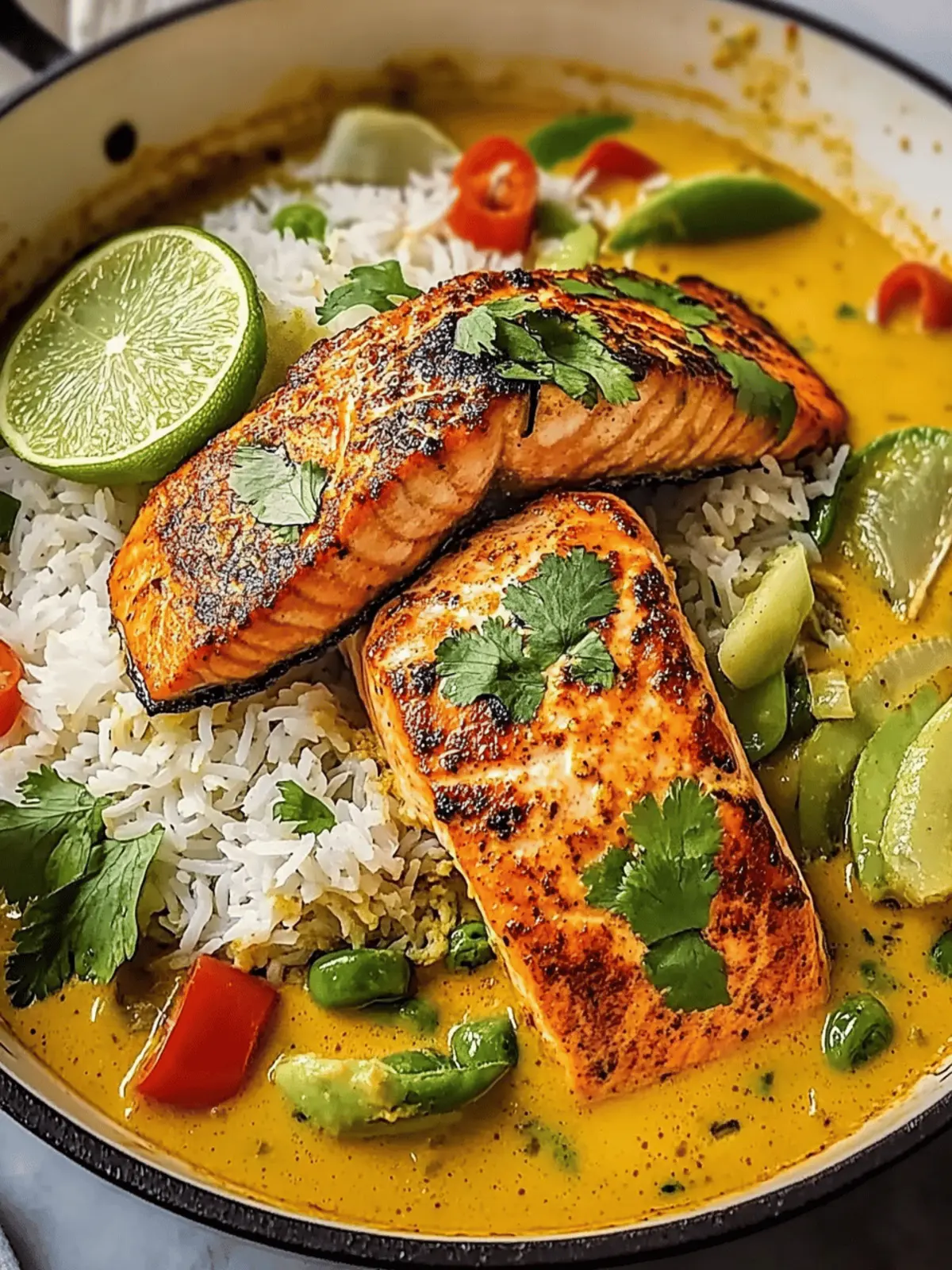 Caribbean Coconut Curry Salmon