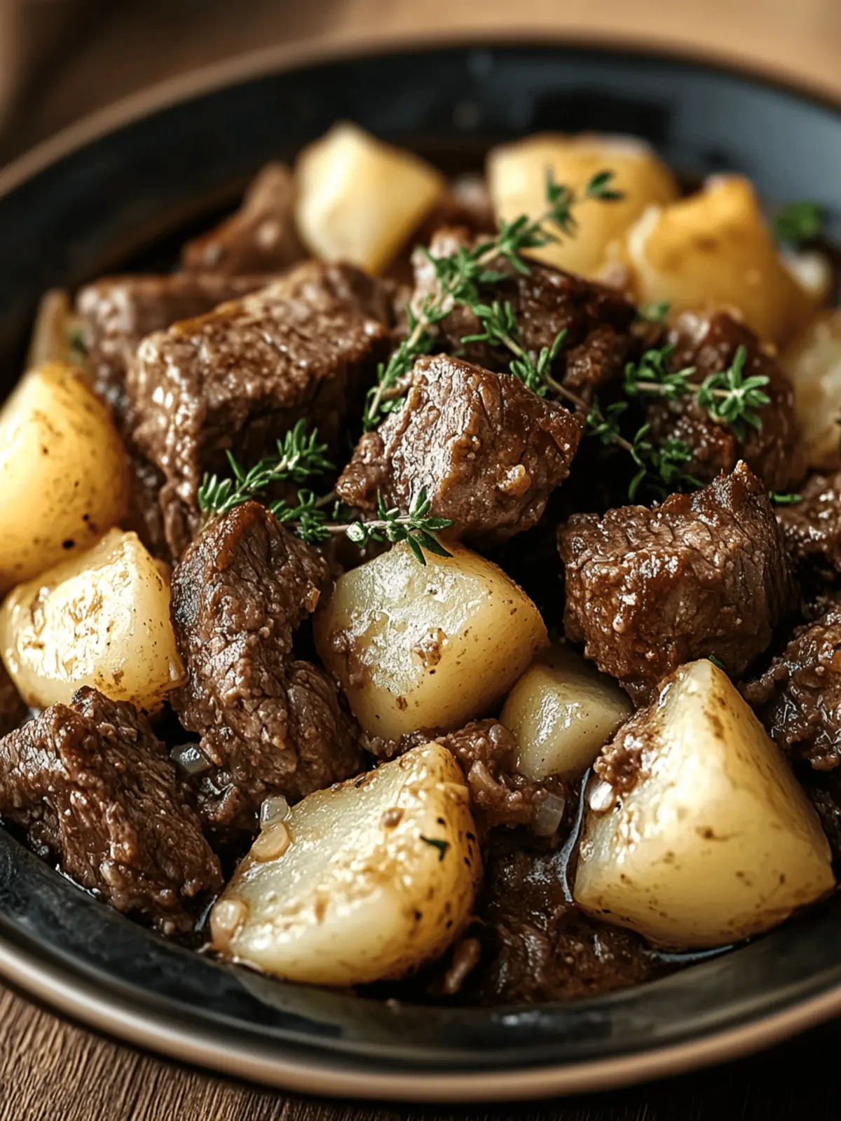 Crockpot Loaded Steak and Potato Bake