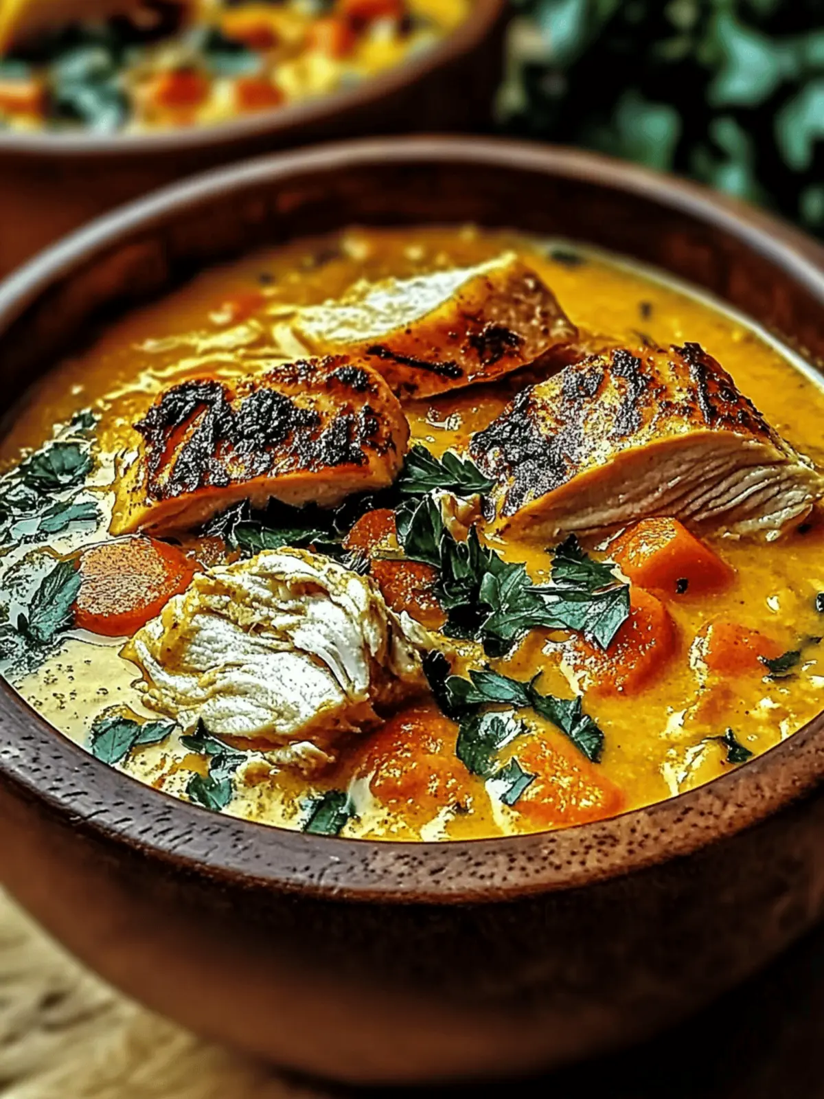 Creamy Pumpkin Chicken Soup