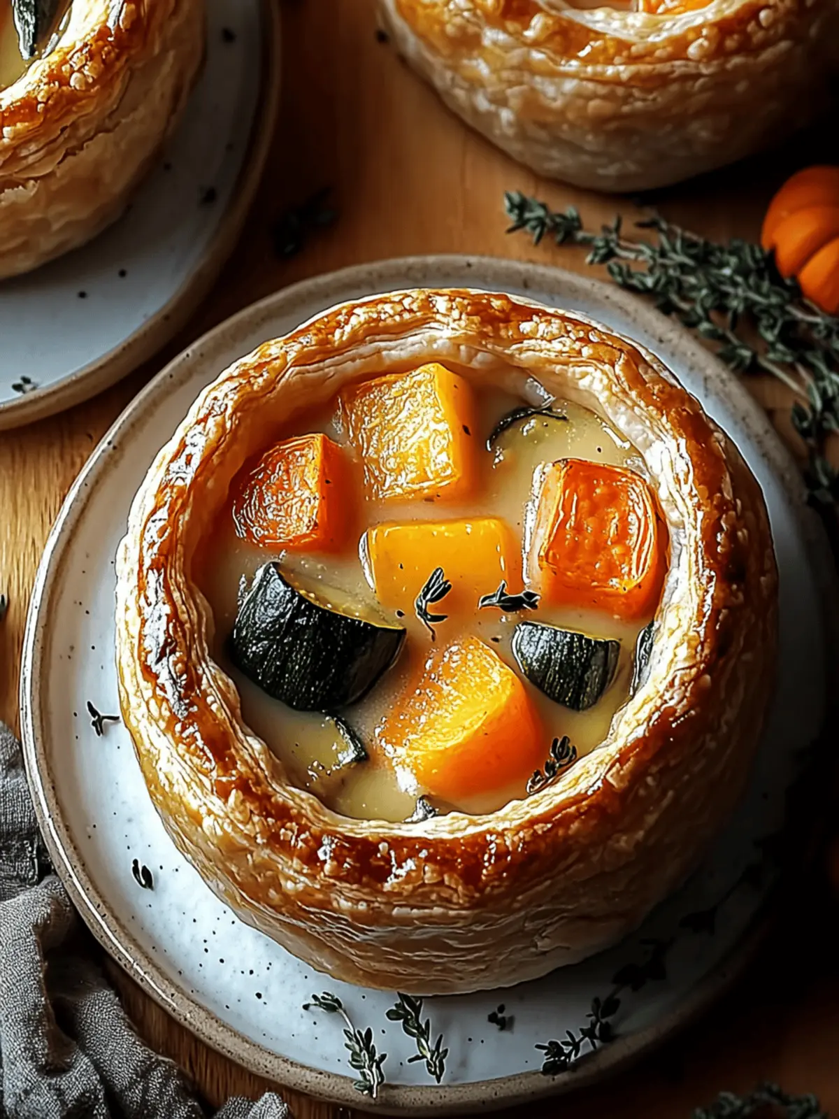 Roasted Autumn Vegetable Pot Pies