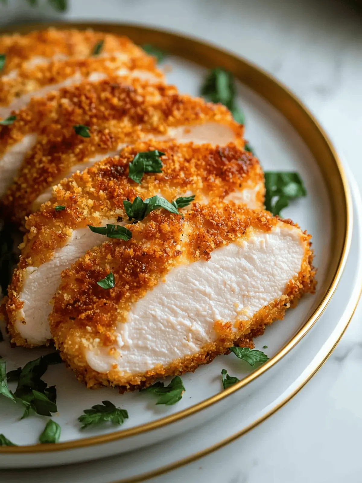 Crispy Panko Parmesan Crusted Chicken Breasts