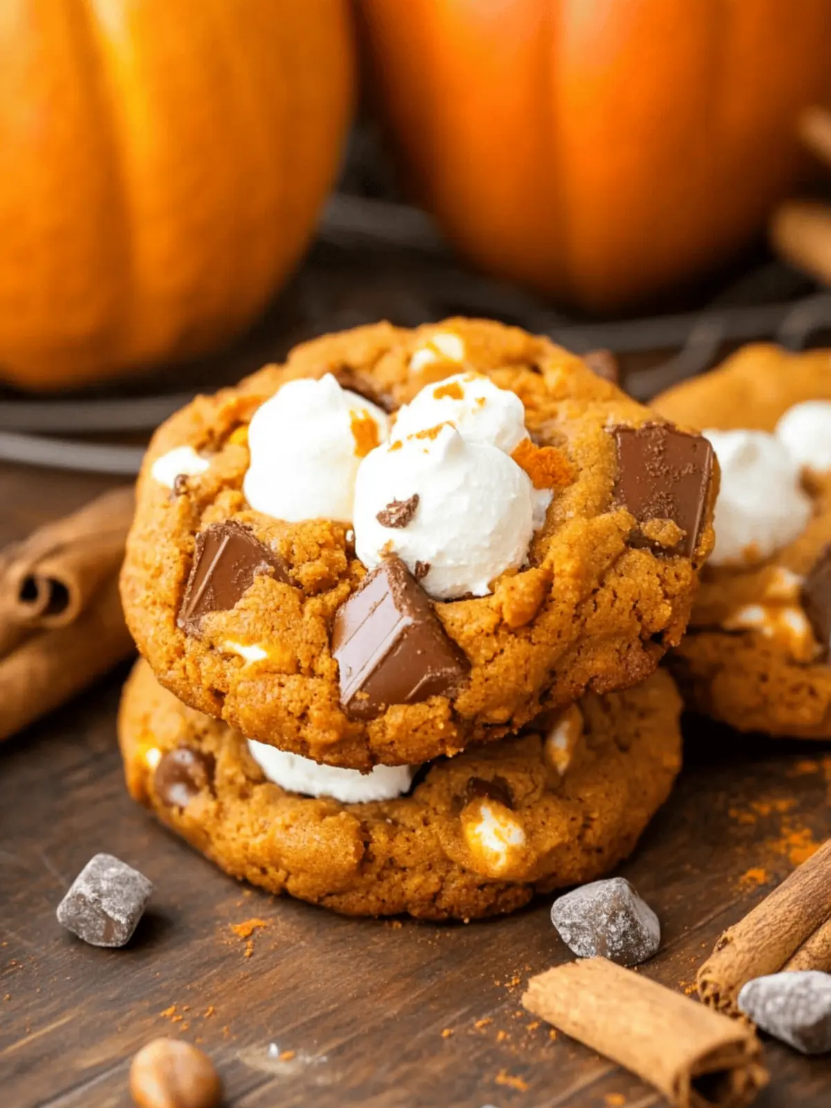 Pumpkin S’mores Cookies