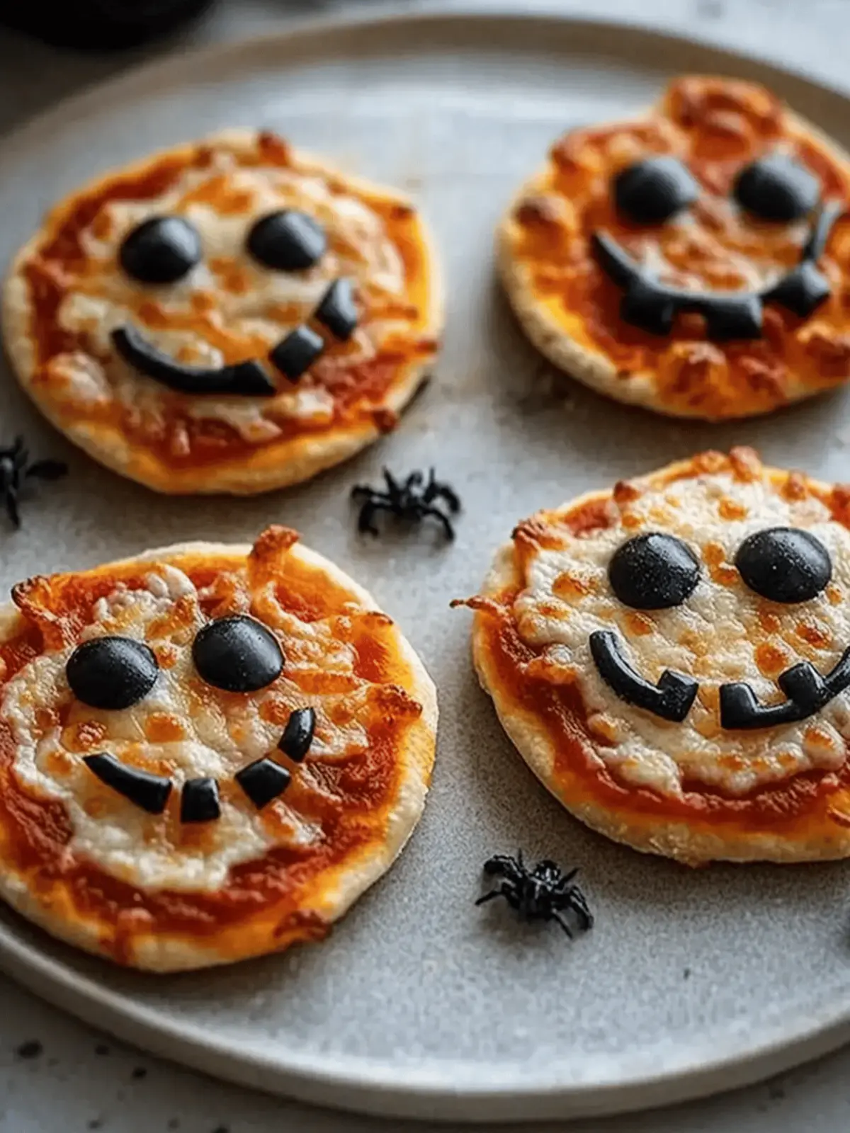 Mini Halloween Pizzas