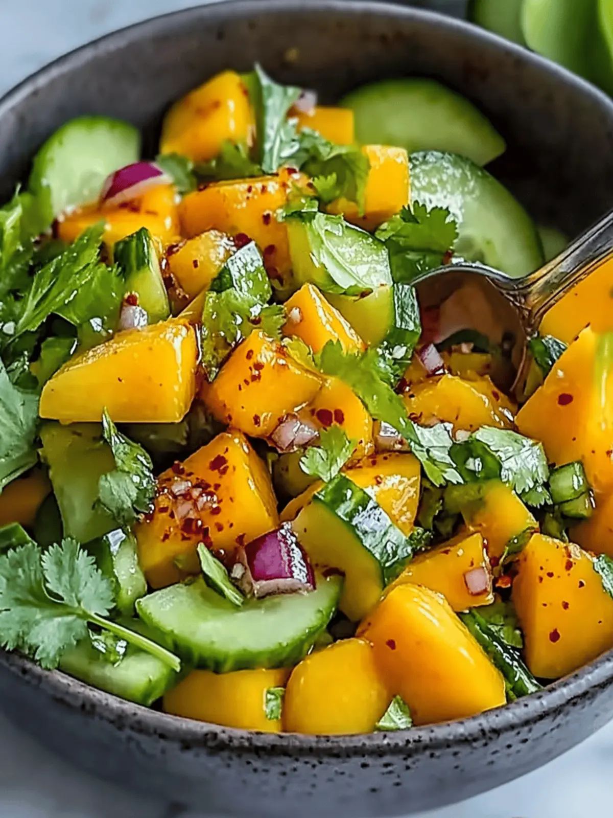 Mango Cucumber Salad with Chili Lime