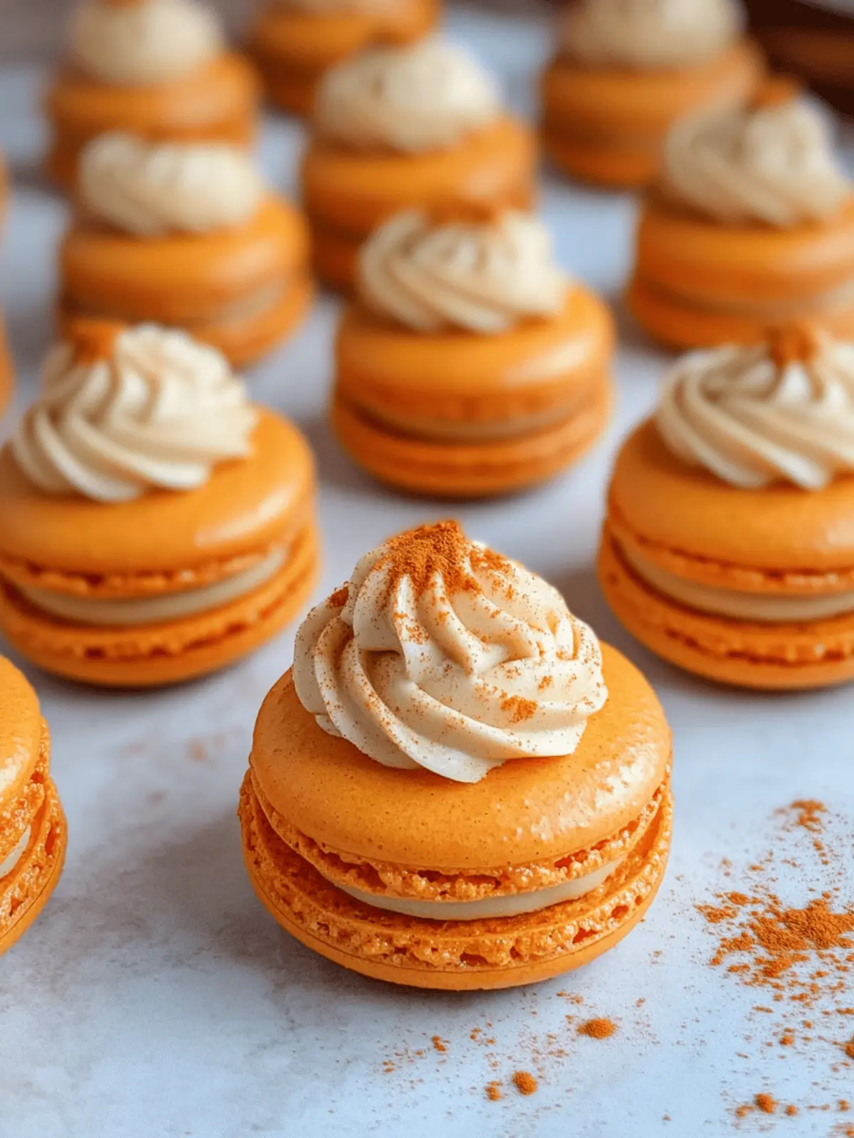 Pumpkin Pie Macarons