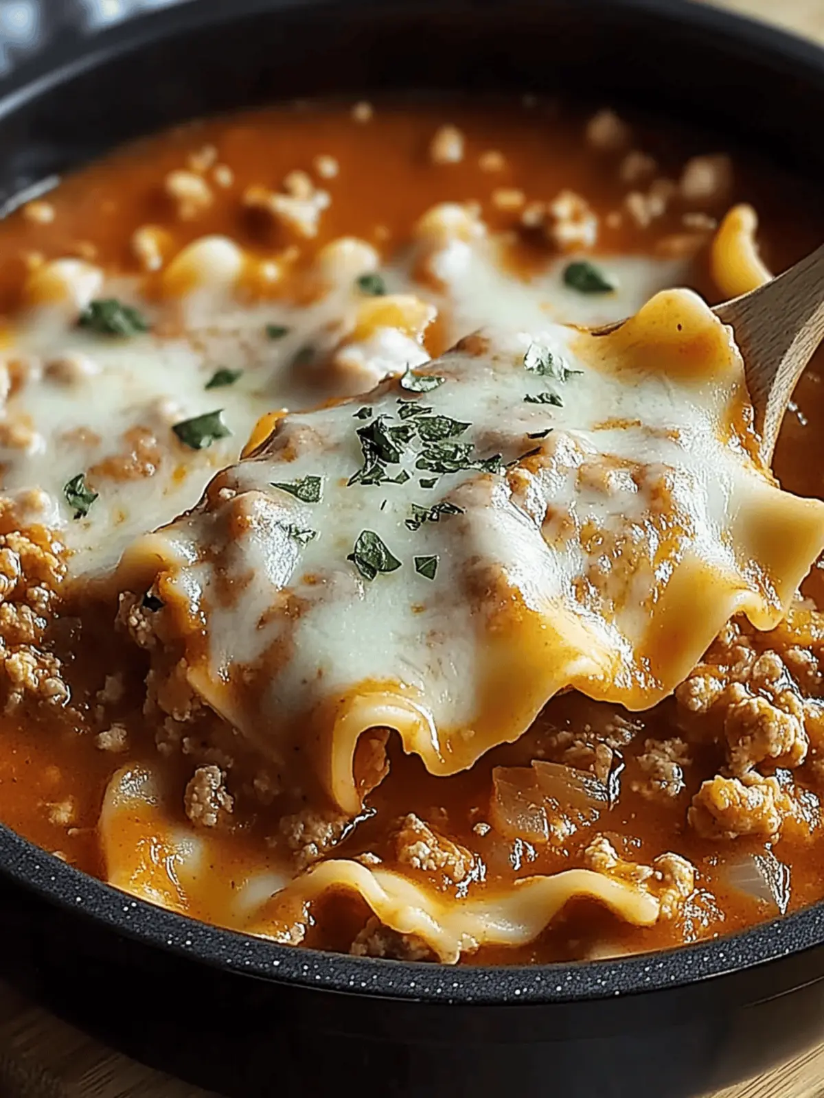 Crock Pot Lasagna Soup