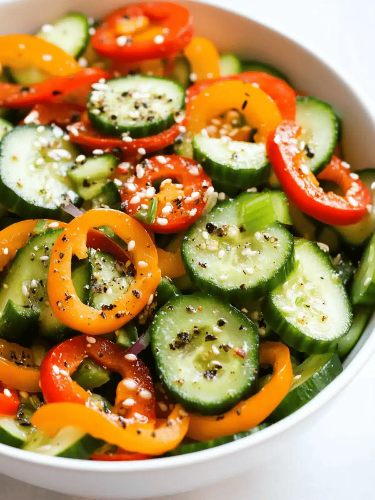 Crisp Cucumber Sweet Pepper Salad for a Fresh Flavor Boost 4 Cucumber Sweet Pepper Salad