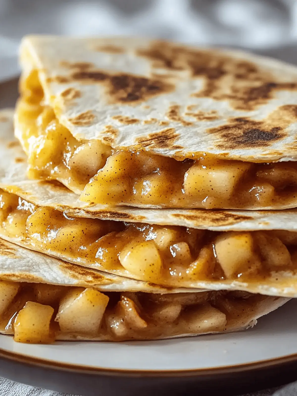 Apple Cinnamon Breakfast Quesadillas