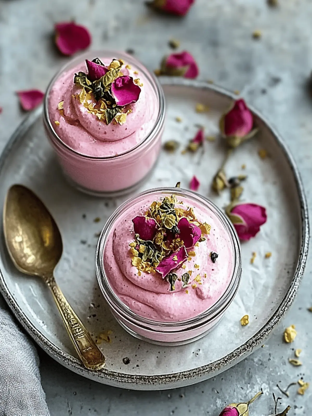 Rose Gulkand Shrikhand Cups
