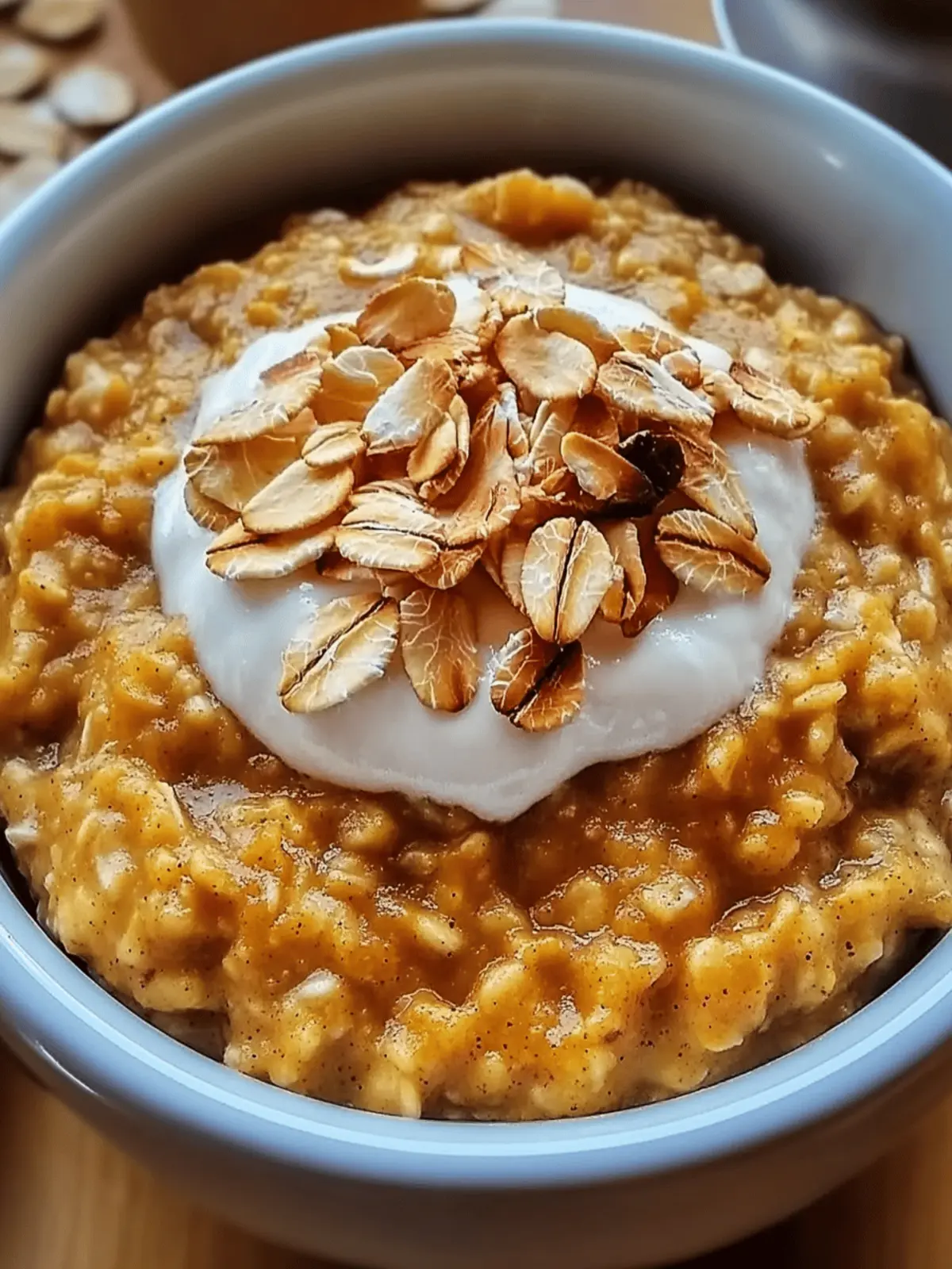 Warm Spiced Pumpkin Oatmeal