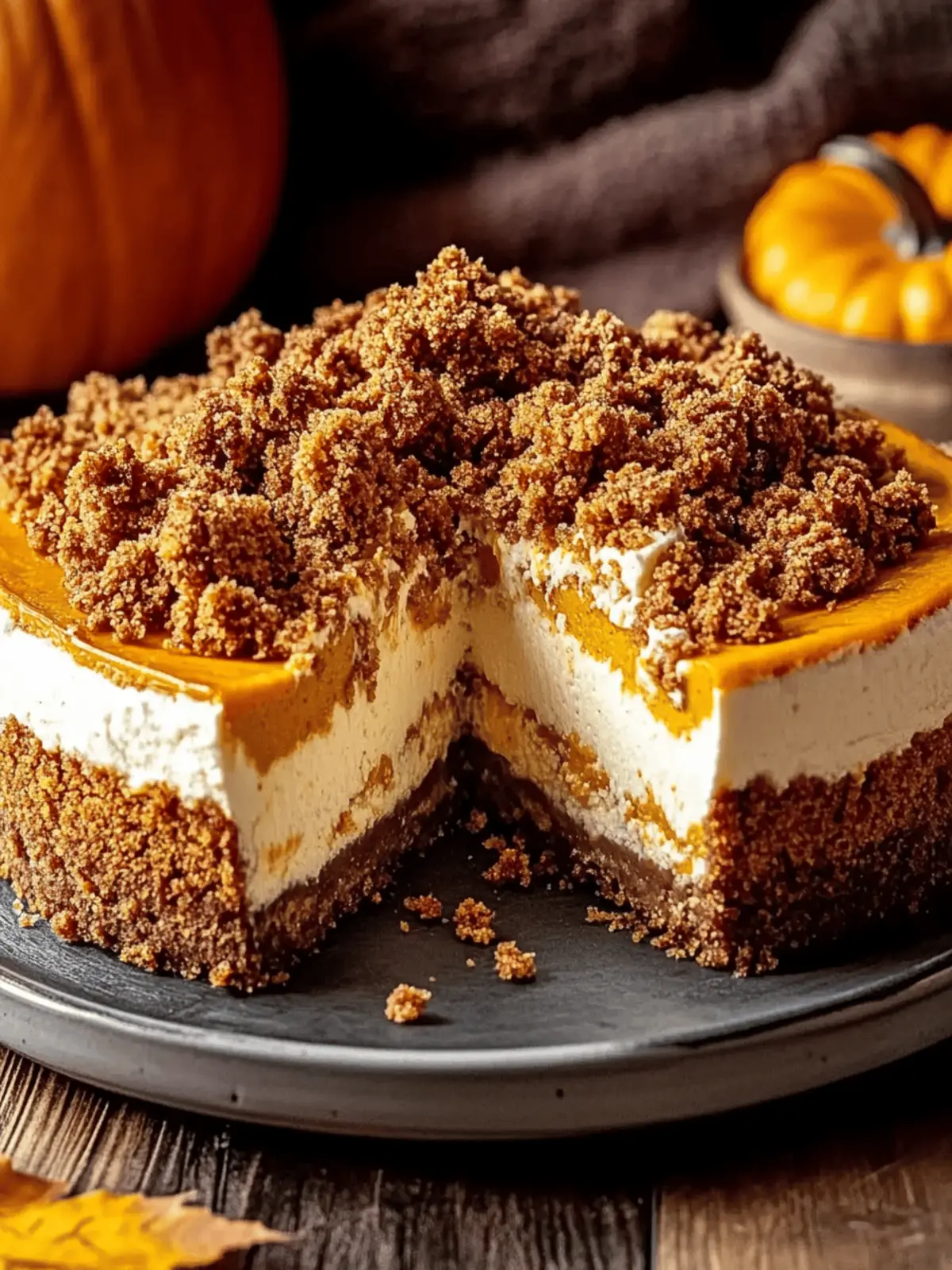 Pumpkin Streusel Cheesecake