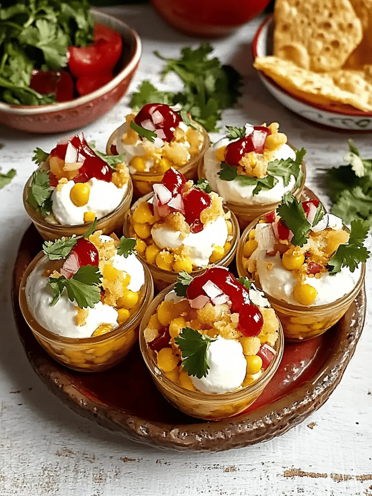 Papdi Chaat Appetizer Cups