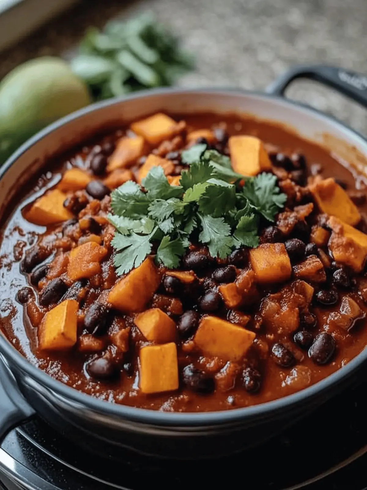 Cozy Up with Sweet Potato & Black Bean Vegetarian Chili 3 Sweet Potato & Black Bean Vegetarian Chili
