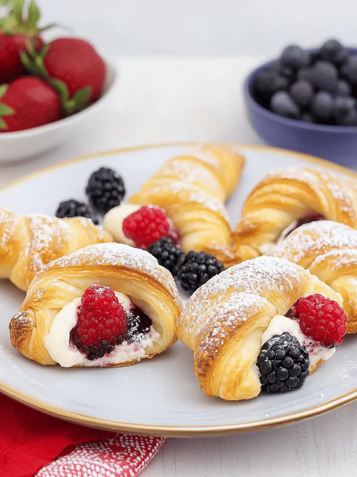 Stuffed Cream Cheese Crescent Rolls With Berries